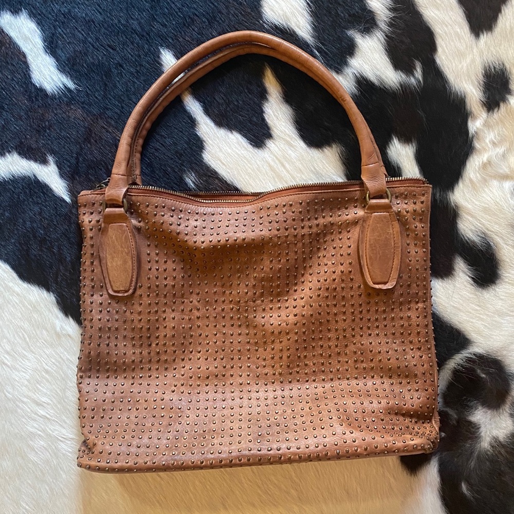 100% leather platania Italian leather boho bag